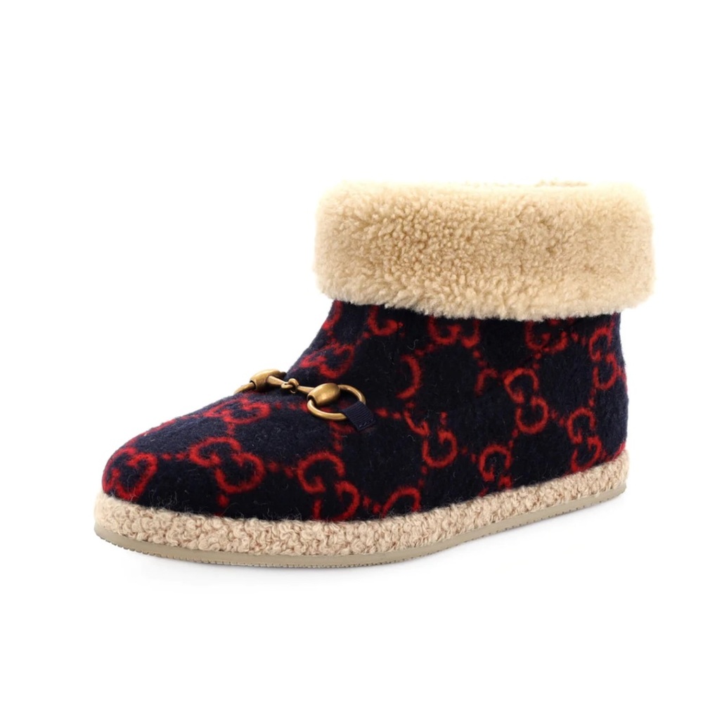 Gucci women’s Horsebit wool boot